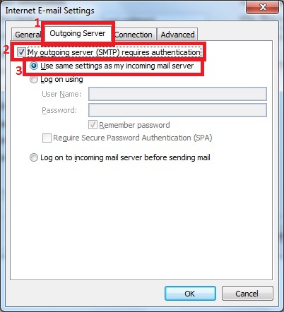 Outgoing Server Requires Authentication