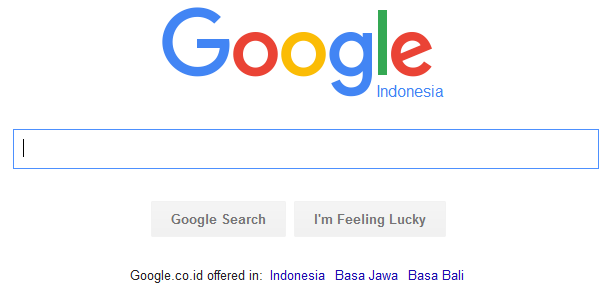 Contoh pencarian melalui Google Indonesia